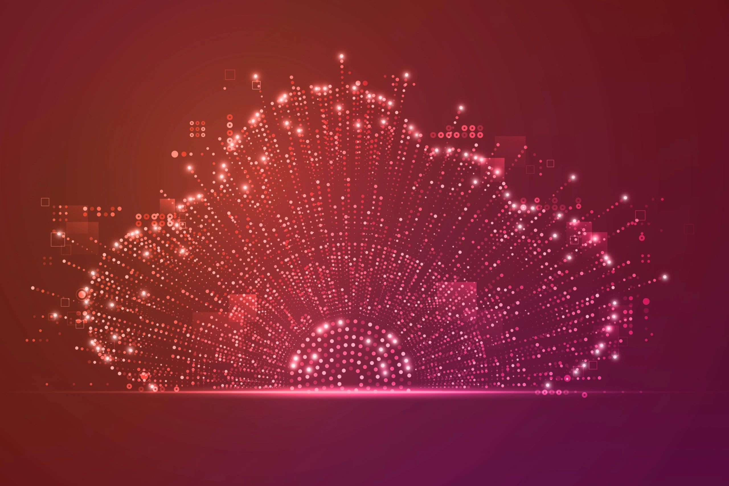 Digital Dots Forming The Shape Of A Cloud