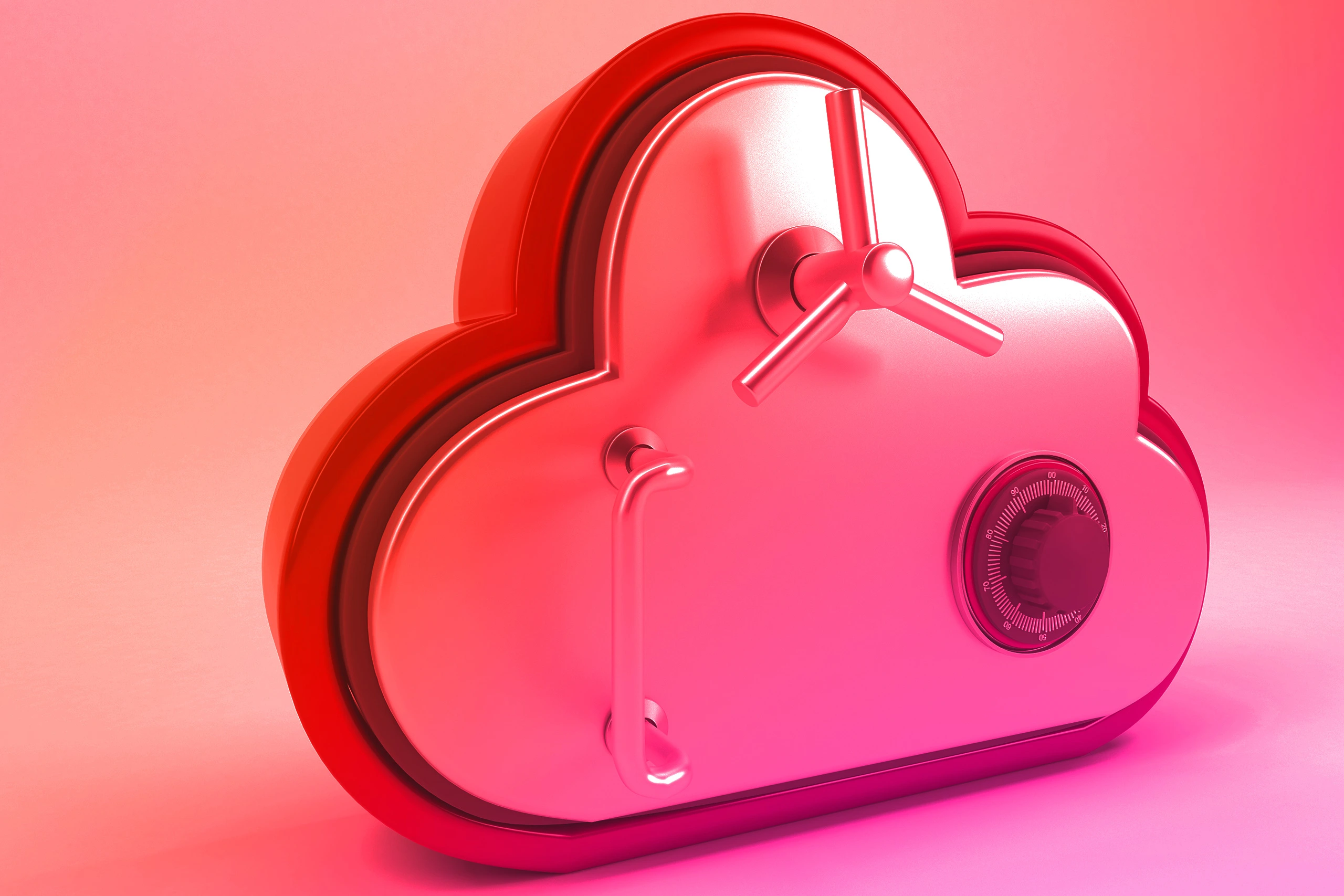 abstract cloud vault door