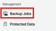 Veeam Service Provider Console Management Section Showing The Backup Jobs Option Highlighted In The Left‑Hand Navigation Menu.